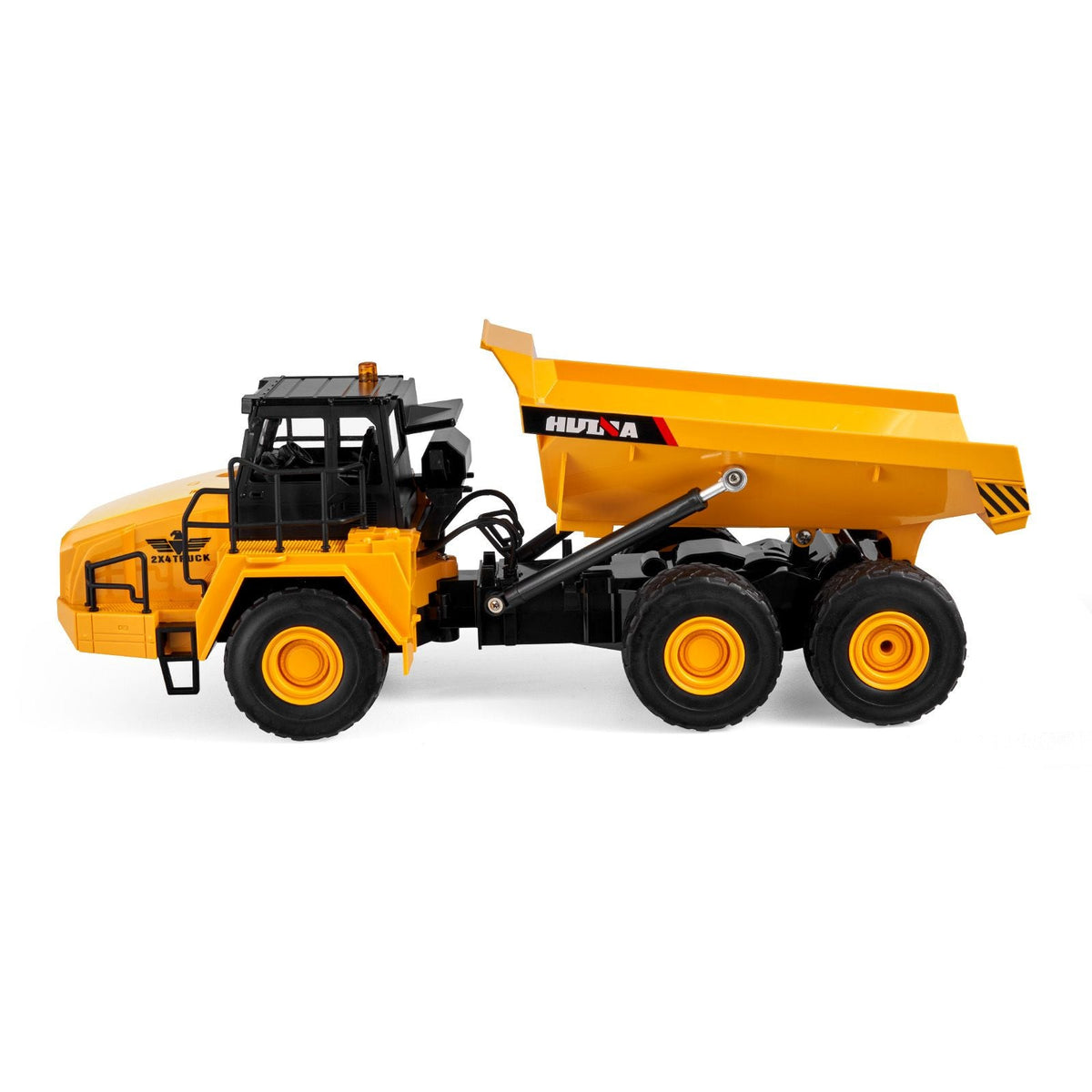 RC Dump Truck Toy, 11-Channel 1:16 Scale, Remote Control Dump Truck RC Construction Vehicle Truck Toy with Metal Cabin & Light, 2 Rechargeable Batteries for Toddlers Kids Boys and Girls Age 8+