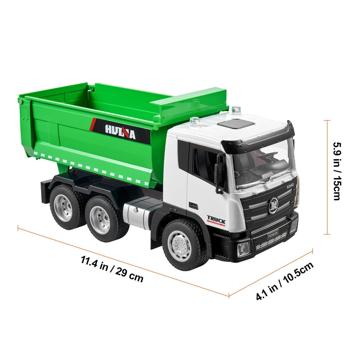 RC Dump Truck Toy, 9-Channel 1:18 Scale, Remote Control Dump Truck RC Construction Vehicle Truck Toy with Light & 2 Rechargeable Batteries Birthday Gift for Toddlers Kids Boys and Girls Age 8+
