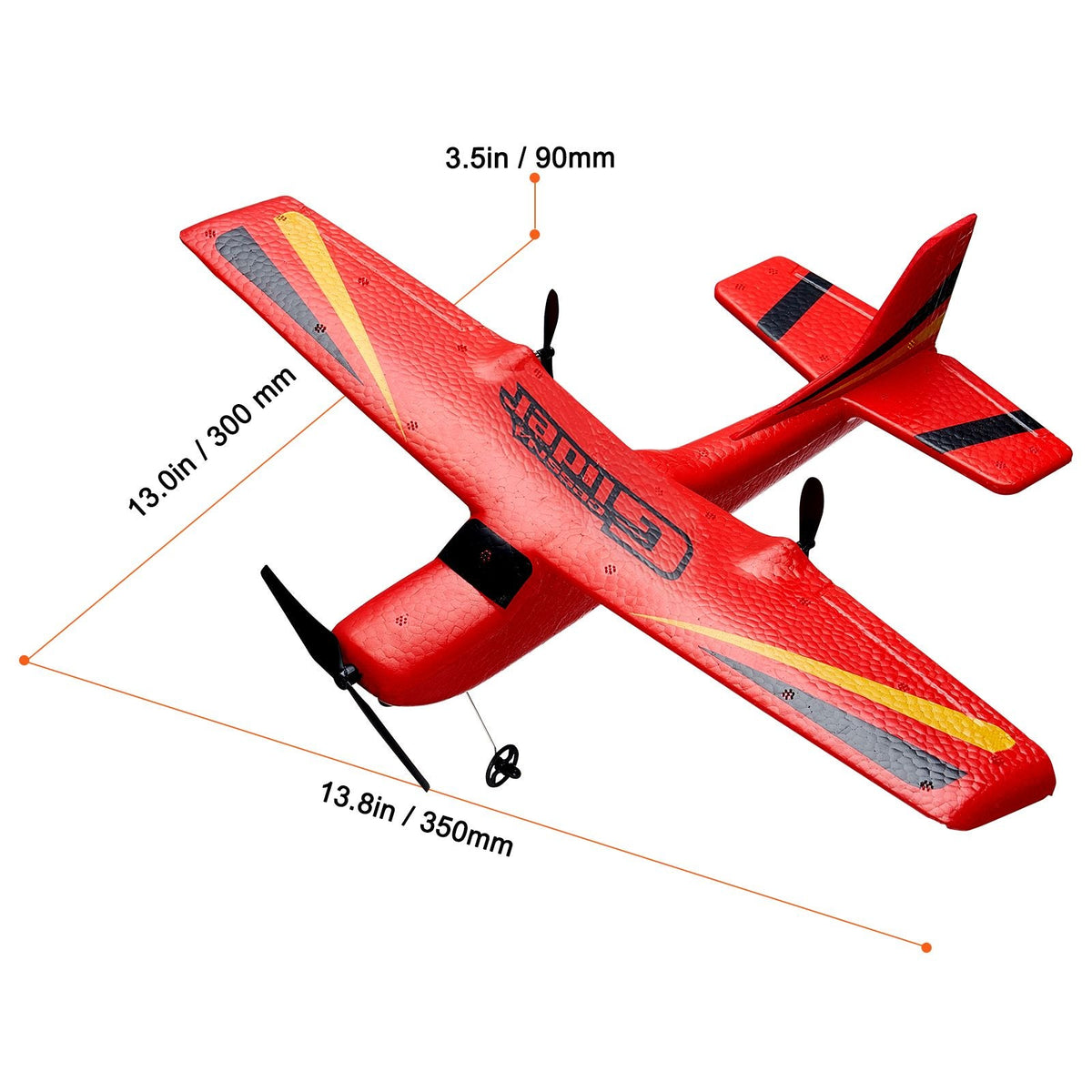 RC Plane, 2.4GHZ 2 Channel Remote Control Airplane with 6-Axis Gyro Stabilizer, Ready to Fly Aircraft Plane Toys with 2 Batteries, Easy to Fly RC Glider for Adults Kids Beginners Boys Girls