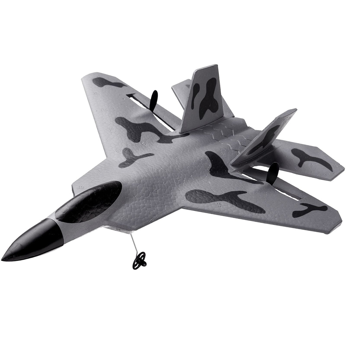RC Plane, 2.4GHZ 2 Channel Remote Control Airplane with 6-Axis Gyro Stabilizer, Ready to Fly Fighter Aircraft Plane Toy with 2 Batteries, Easy to Fly RC Glider for Adults Kids Beginners Boys