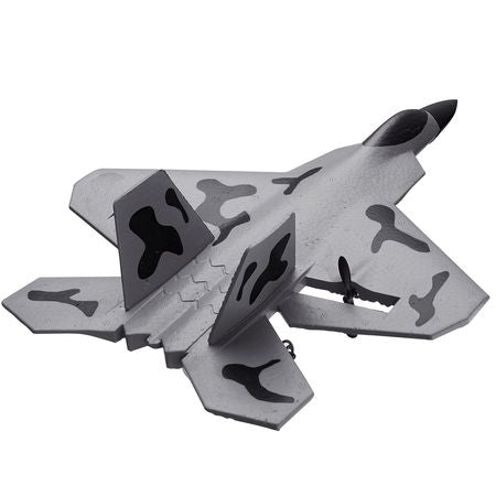 RC Plane, 2.4GHZ 2 Channel Remote Control Airplane with 6-Axis Gyro Stabilizer, Ready to Fly Fighter Aircraft Plane Toy with 2 Batteries, Easy to Fly RC Glider for Adults Kids Beginners Boys
