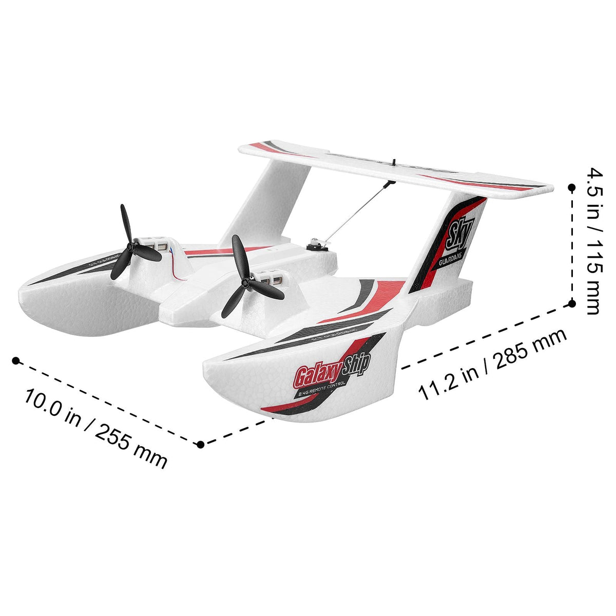 RC Plane, 2.4GHZ 3 Channel Remote Control Airplane with 6-Axis Gyro Stabilizer, Ready to Fly Amphibious Aircraft Plane Toy with 2 Batteries, Easy to Fly RC Glider for Adults Kids Beginners Boys