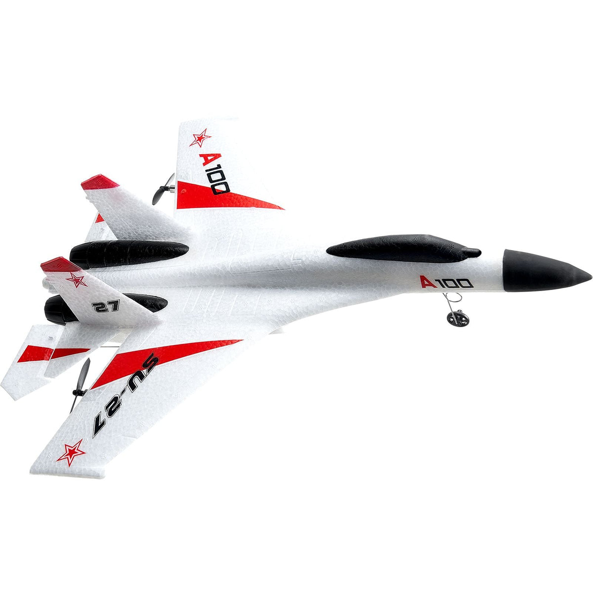 RC Plane, 2.4GHZ 4 Channel Remote Control Airplane with 6-Axis Gyro Stabilizer, Ready to Fly Fighter Aircraft Plane Toy with 2 Batteries, Easy to Fly RC Glider for Adults Kids Beginners Boys