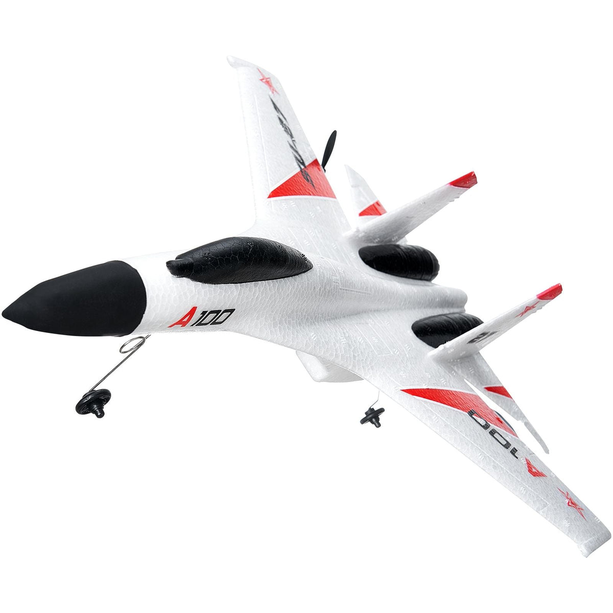 RC Plane, 2.4GHZ 4 Channel Remote Control Airplane with 6-Axis Gyro Stabilizer, Ready to Fly Fighter Aircraft Plane Toy with 2 Batteries, Easy to Fly RC Glider for Adults Kids Beginners Boys