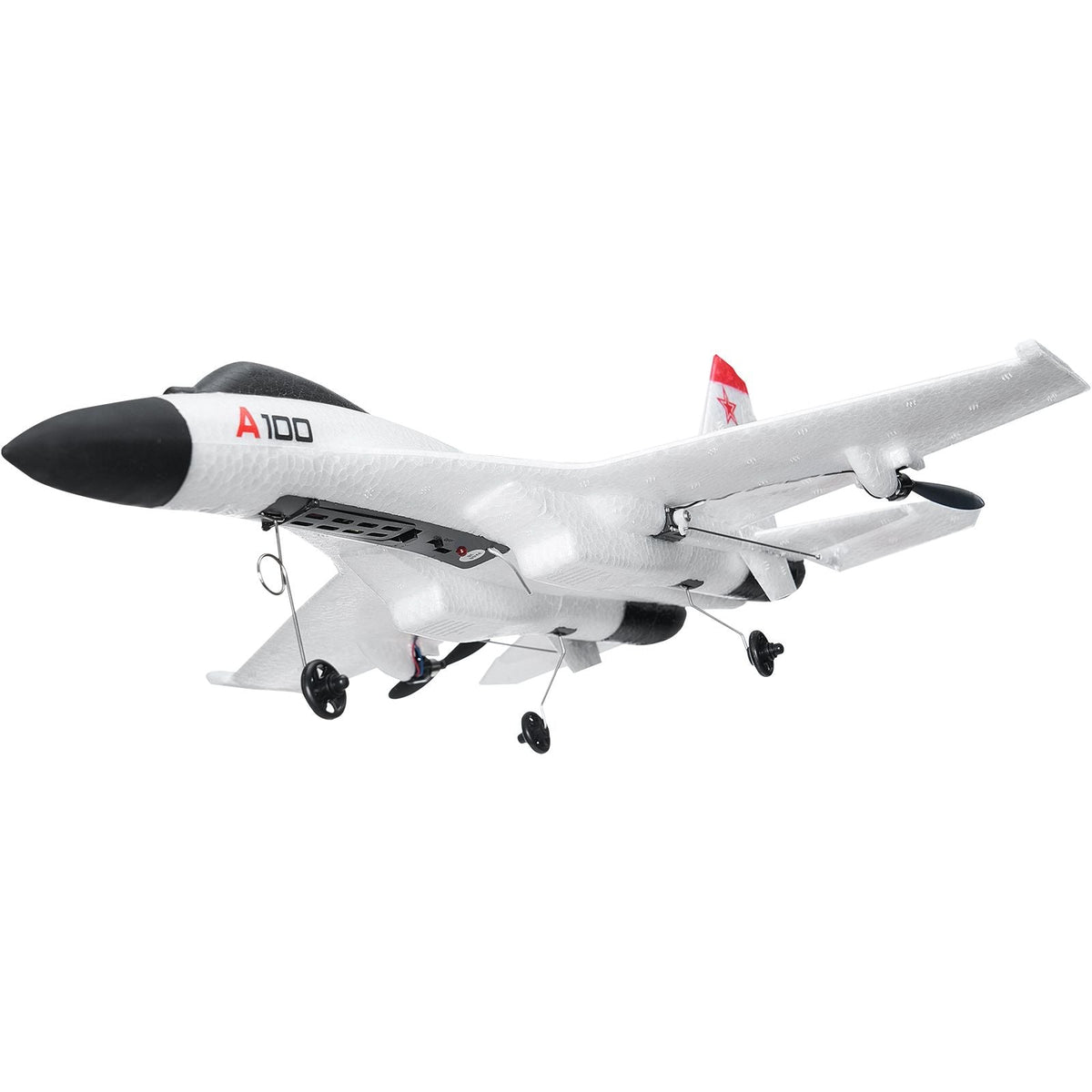 RC Plane, 2.4GHZ 4 Channel Remote Control Airplane with 6-Axis Gyro Stabilizer, Ready to Fly Fighter Aircraft Plane Toy with 2 Batteries, Easy to Fly RC Glider for Adults Kids Beginners Boys