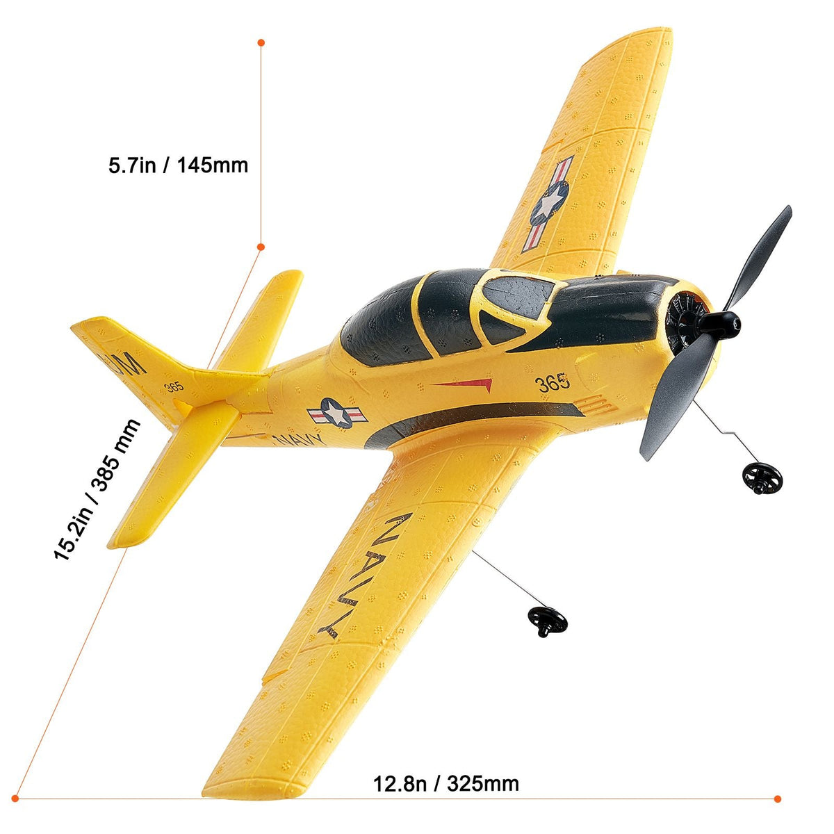 RC Plane, 2.4GHZ 4 Channel Remote Control Airplane with 6-Axis Gyro Stabilizer, Ready to Fly Trainer Aircraft Plane Toy with 2 Batteries, Easy to Fly RC Glider for Adults Kids Beginners Boys