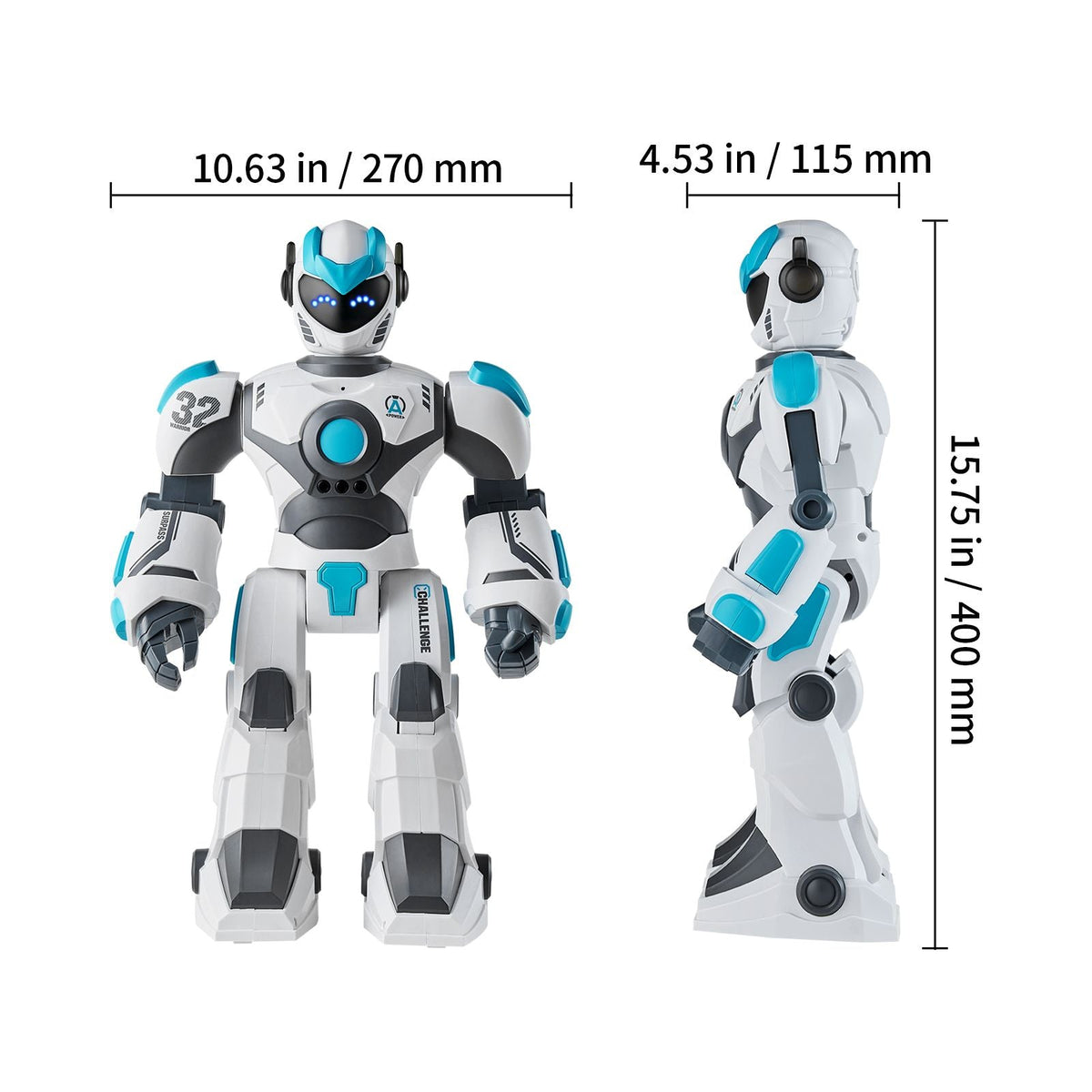 RC Robot Toys for Kids, 2.4GHz Gesture Sensing Programmable Remote Control Smart Robot with Voice Control, Interactive Singing Dancing Robot for Age 6 7 8 10 12 Year Old Boys Girls Birthday Gift