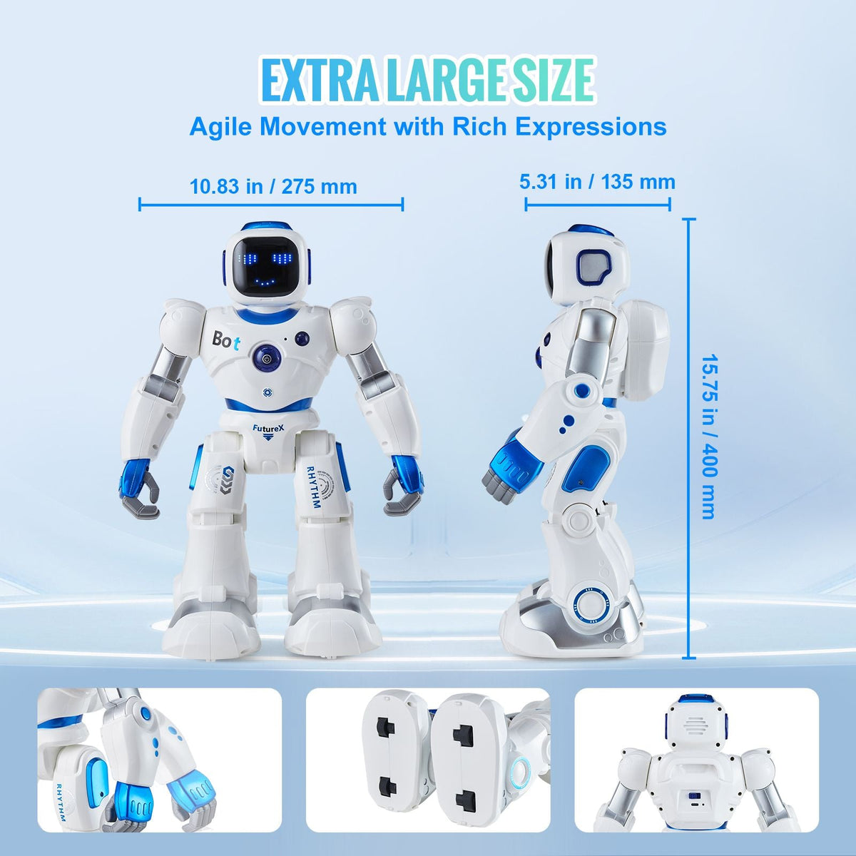 RC Robot Toys for Kids, 2.4GHz Programmable Remote Control Smart Robot with Touch, Voice & APP Control, Interactive Singing Dancing Robot for Age 3 4 5 6 7 8 10 Year Old Boys Girls Birthday Gift