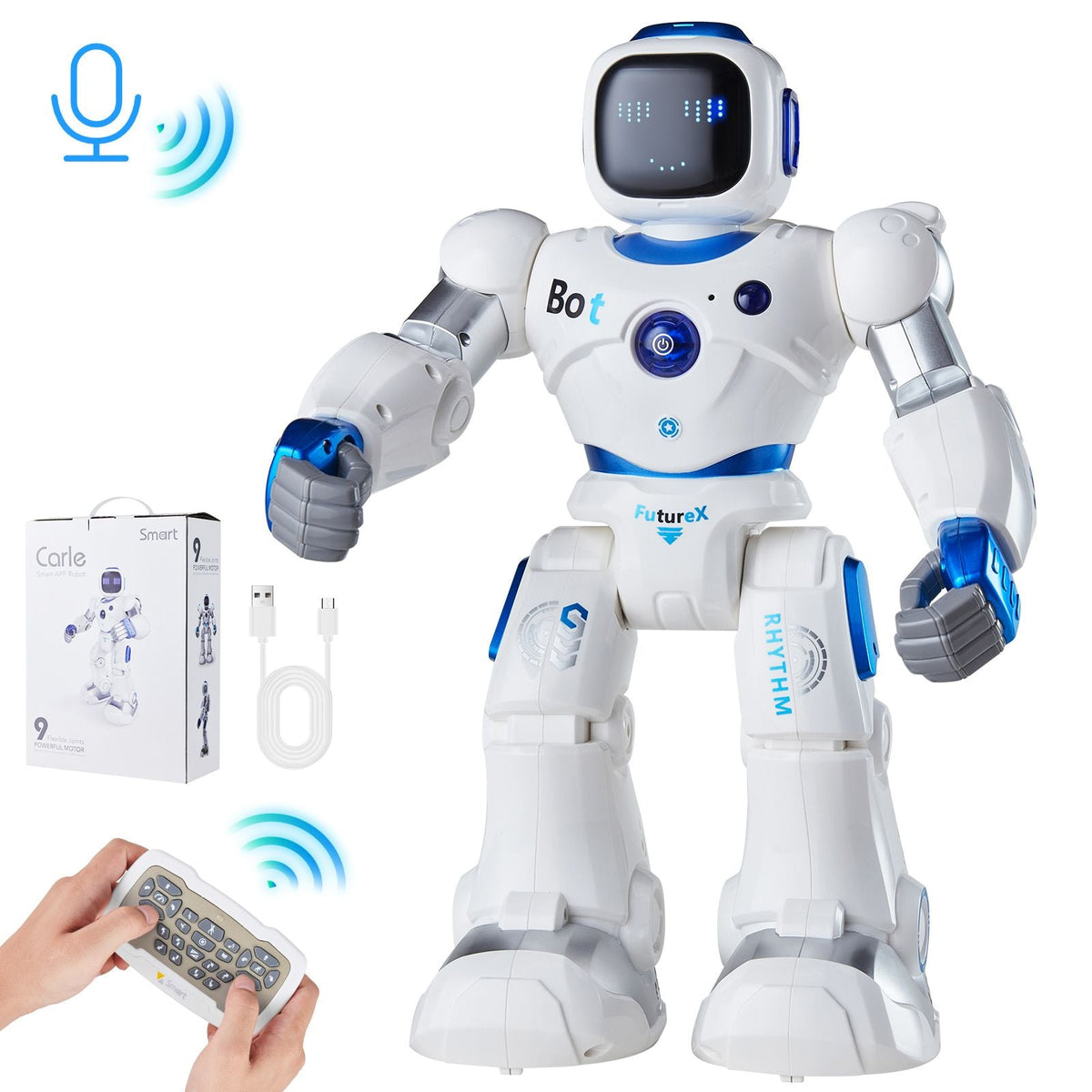 RC Robot Toys for Kids, 2.4GHz Programmable Remote Control Smart Robot with Touch, Voice & APP Control, Interactive Singing Dancing Robot for Age 3 4 5 6 7 8 10 Year Old Boys Girls Birthday Gift