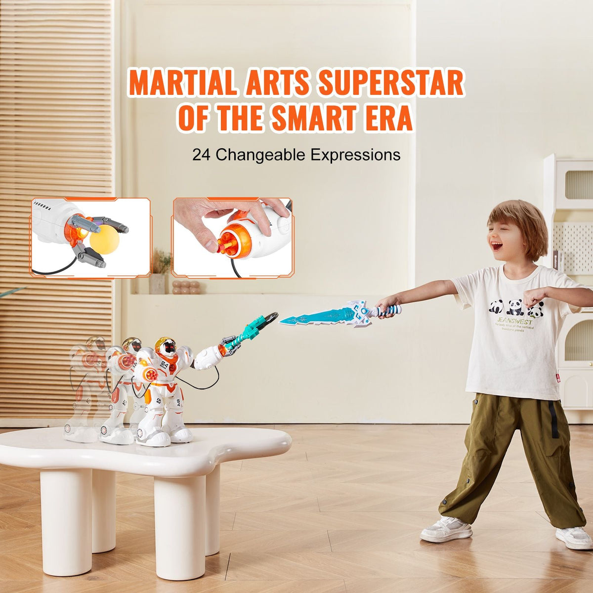 RC Robot Toys for Kids, Battle Mode Programmable Remote Control Smart Robot with Bullets, Interactive Walking Dancing Robot for Age 3 4 5 6 7 8 10 12 Year Old Boys Girls Birthday Gift Present