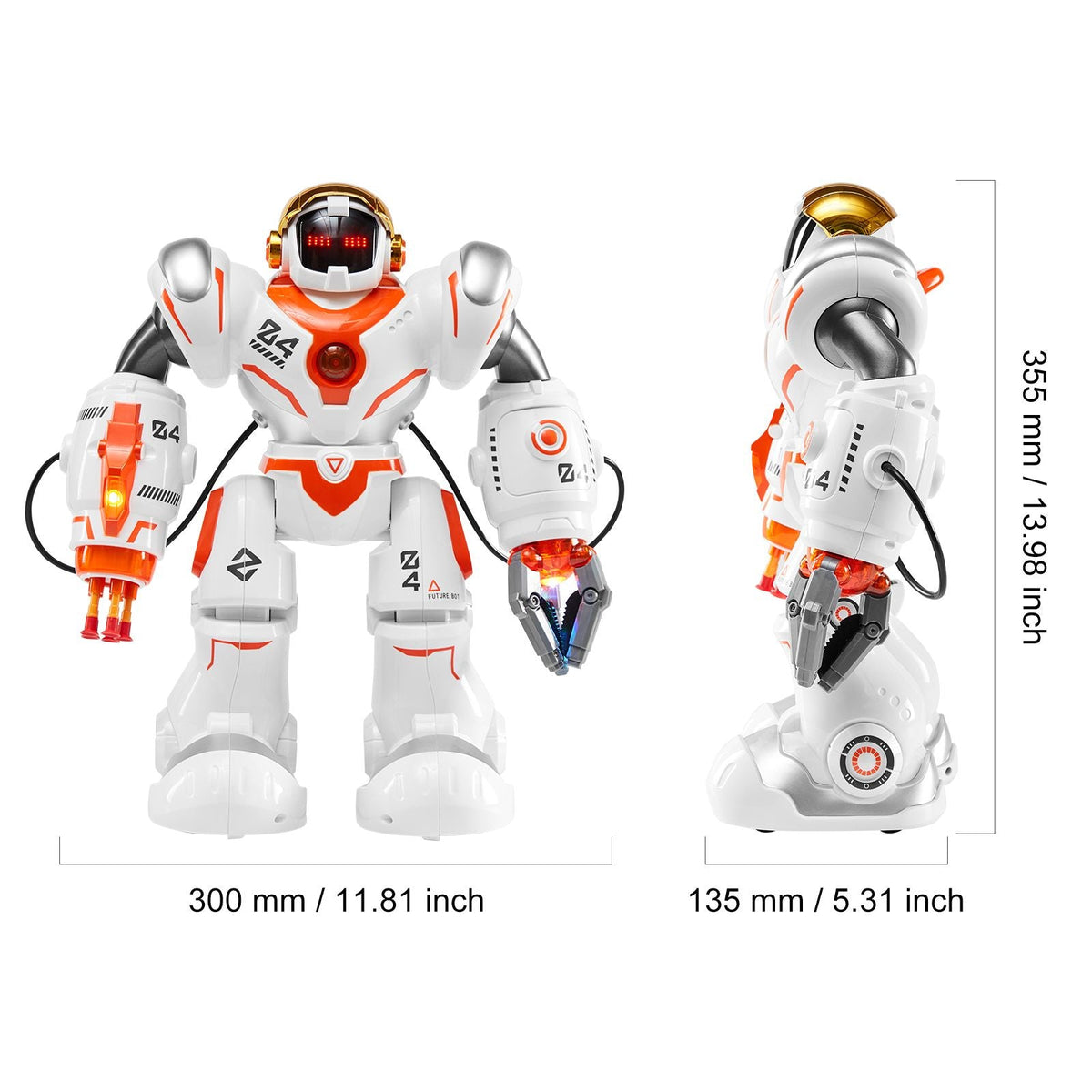 RC Robot Toys for Kids, Battle Mode Programmable Remote Control Smart Robot with Bullets, Interactive Walking Dancing Robot for Age 3 4 5 6 7 8 10 12 Year Old Boys Girls Birthday Gift Present