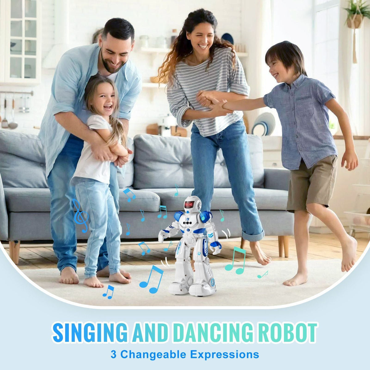 RC Robot Toys for Kids, Gesture Sensing Programmable Remote Control Smart Robot, Interactive Walking Singing Dancing Robot for Age 3 4 5 6 7 8 10 12 Year Old Boys Girls Birthday Gift Present