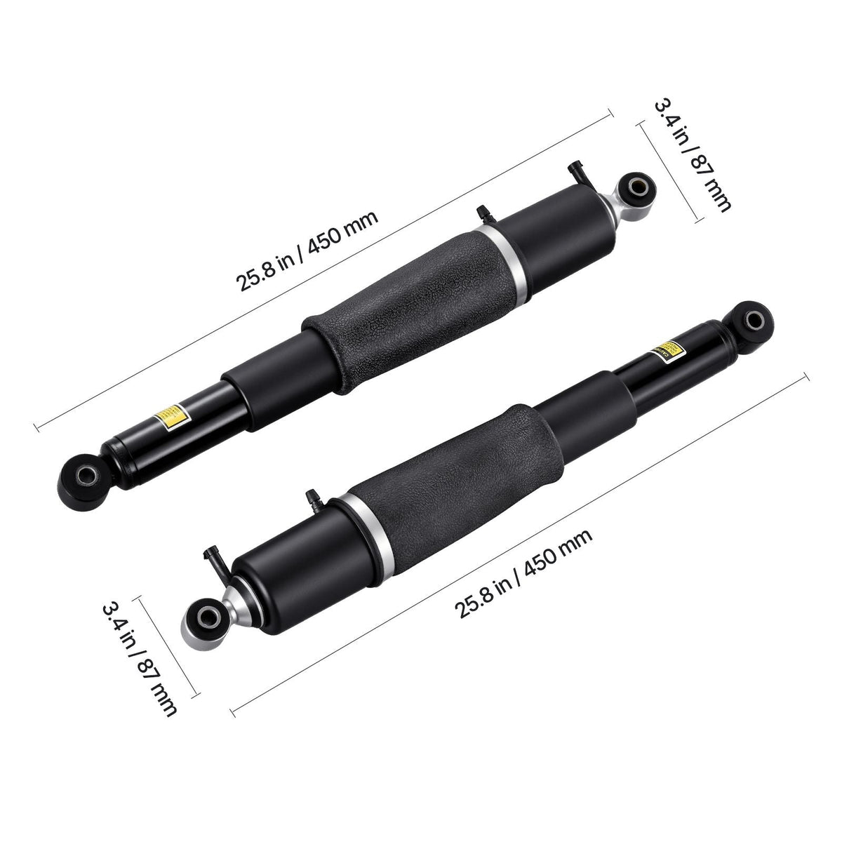 Rear Air Shock Absorber Strut, 2 PCS, Compatible with Cadillac Escalade, Chevrolet Avalanche/Silverado/Suburban/Tahoe, GMC Yukon/Yukon XL, Replacement for 25979394 25979393 25979391 25885469