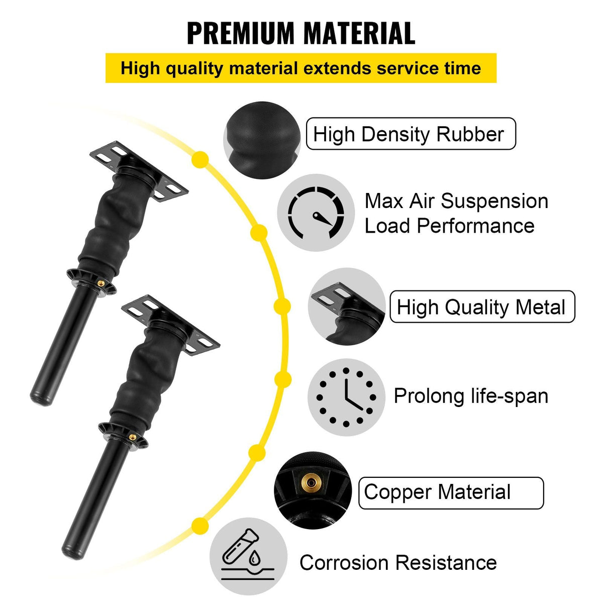 Rear Cab Air Shock Absorber for International Prostar 2008+ 3595977C96 3595977C95 Cab Air Shock Dampen the Driving Vibration (Two Piece(a pair))