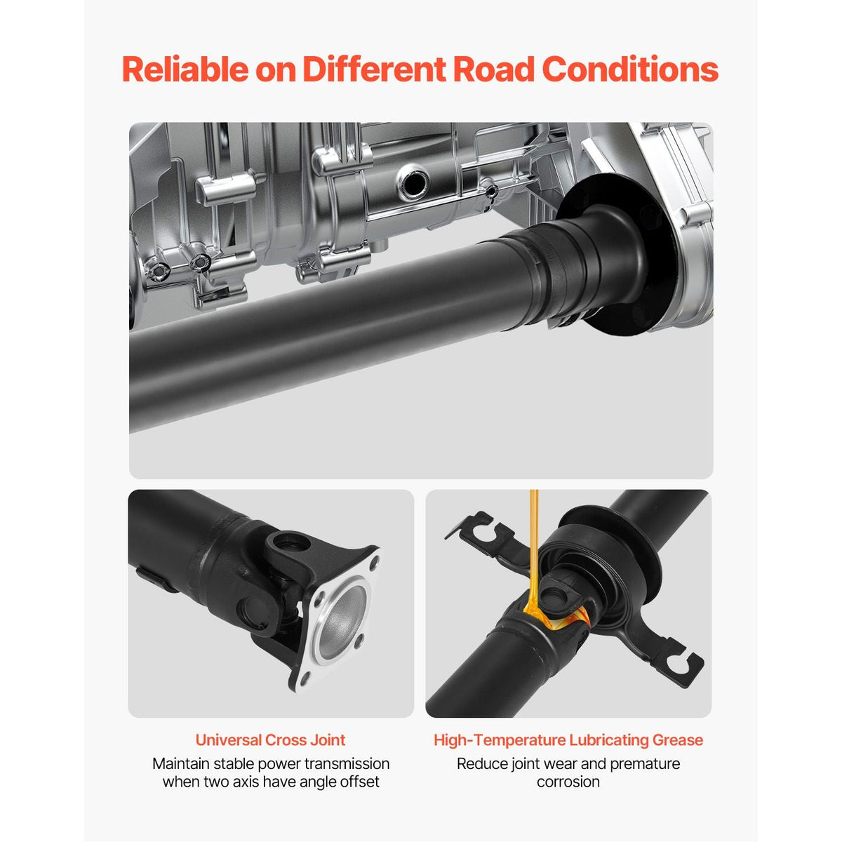 Rear Drive Shaft, 80.0"-81.6" Prop Shaft Driveshaft Assembly Compatible with 2007-2014 Ford Edge & Lincoln MKX, Replace #DT4Z-4R602-A DT4Z4R602A 7T4Z4R602A SK936846 936-846 65-2027