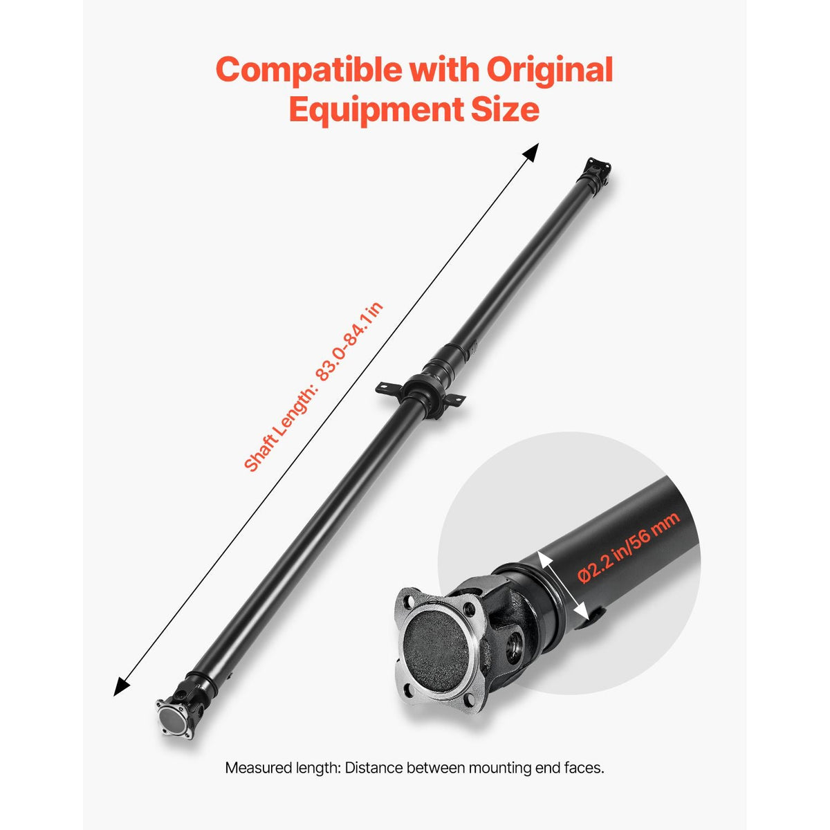 Rear Drive Shaft, 83.0"-84.1" Prop Shaft Driveshaft Assembly Compatible with 1997-2001 Honda CR-V 2.0L L4 4WD, Replace #936-003 65-4002 40100-S10-A01 40100-S10-003 936003 654002