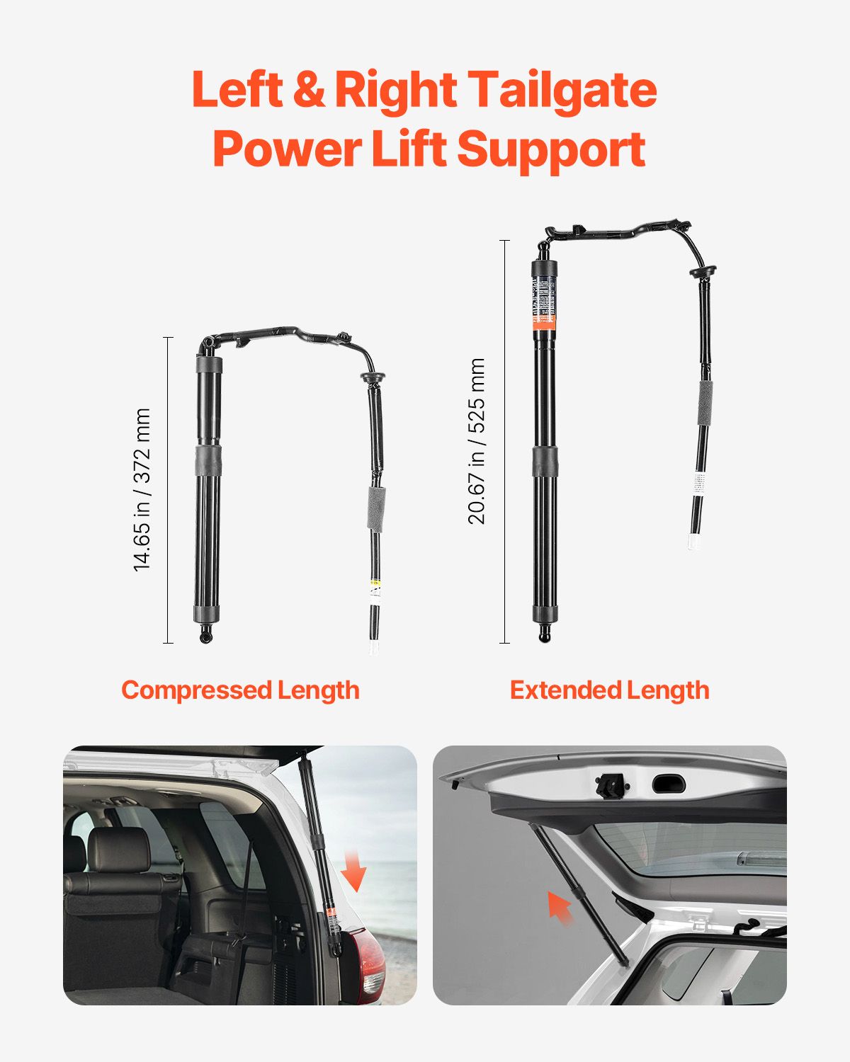 Rear Left & Right Tailgate Power Lift Support, Compatible with 2013-2018 TOYOTA RAV4, Electric Tailgate Liftgate Power Hatch Shock Strut Replace OE# 6892009010 6892009011 6891009010 (2PCS)