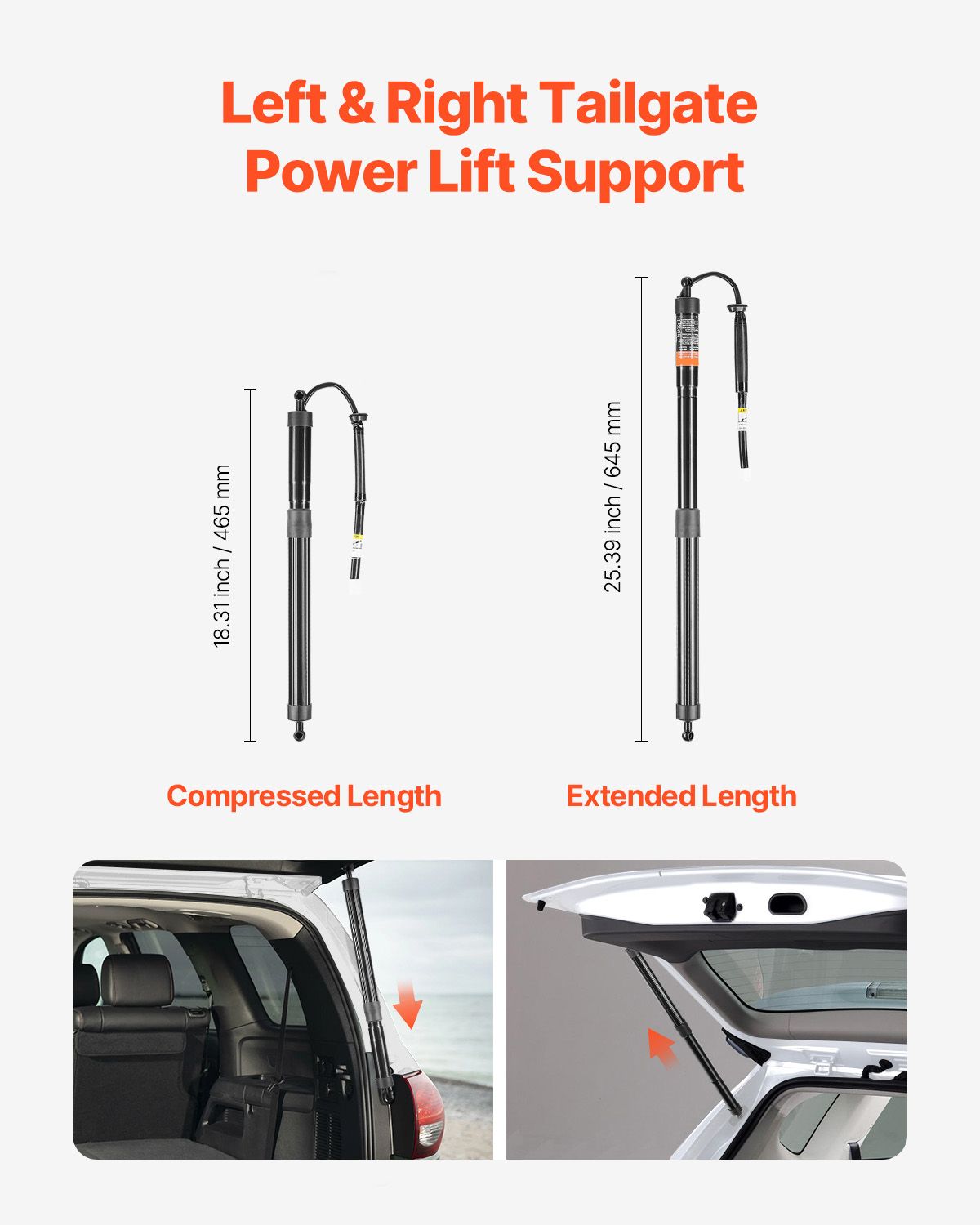 Rear Left & Right Tailgate Power Lift Support, Compatible with 2014-2019 TOYOTA Highlander, Electric Tailgate Liftgate Power Hatch Shock Strut Replace OE# 6891009130 6891009120 (2PCS)