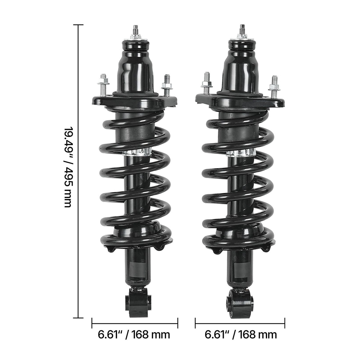Rear Shock Absorber Strut Assembly, 2Pcs Shock and Strut Assembly with Coil Spring, Compatible with 2007-2009 Honda CR-V Models, Automotive Replacement Struts for OE 172497L 172497R