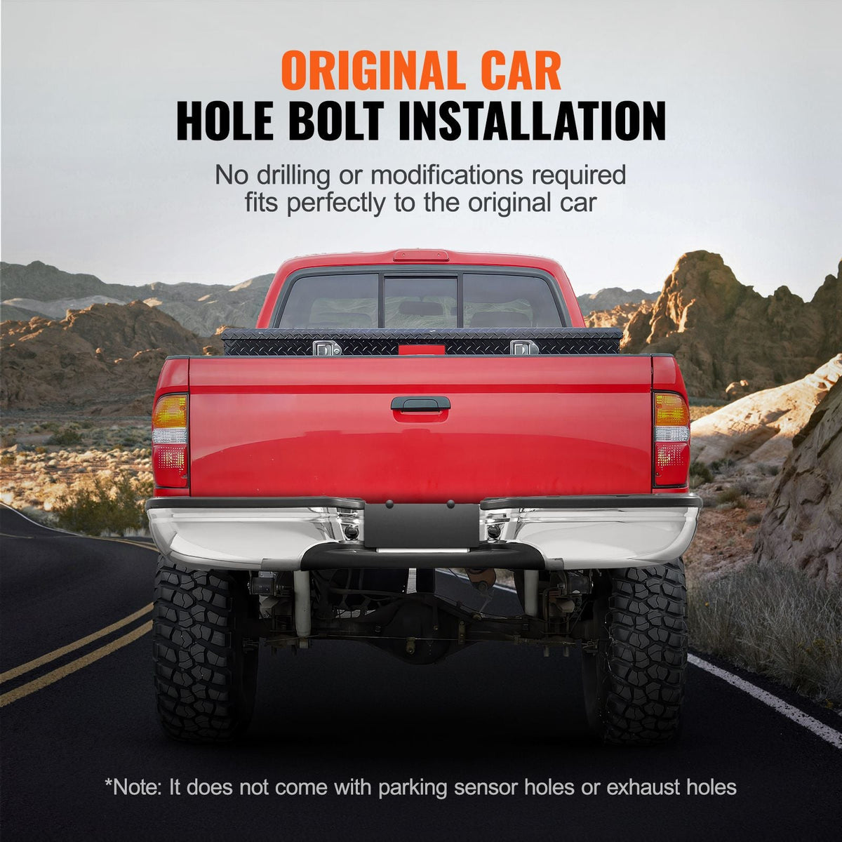 Rear Step Bumper, Compatible with 1999-2007-Ford F250/Ford F350 Super Duty, Chrome Steel Back Bumper, Assembly Replacement Rear Bumper with License Plate Light and Step Pad, for FO1101141