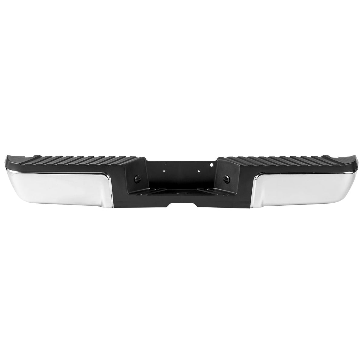 Rear Step Bumper, Compatible with 2008-2016-Ford F250/Ford F350 Super Duty, Chrome Steel Back Bumper, Assembly Replacement Rear Bumper with License Plate Light and Step Pad, for FO1103148