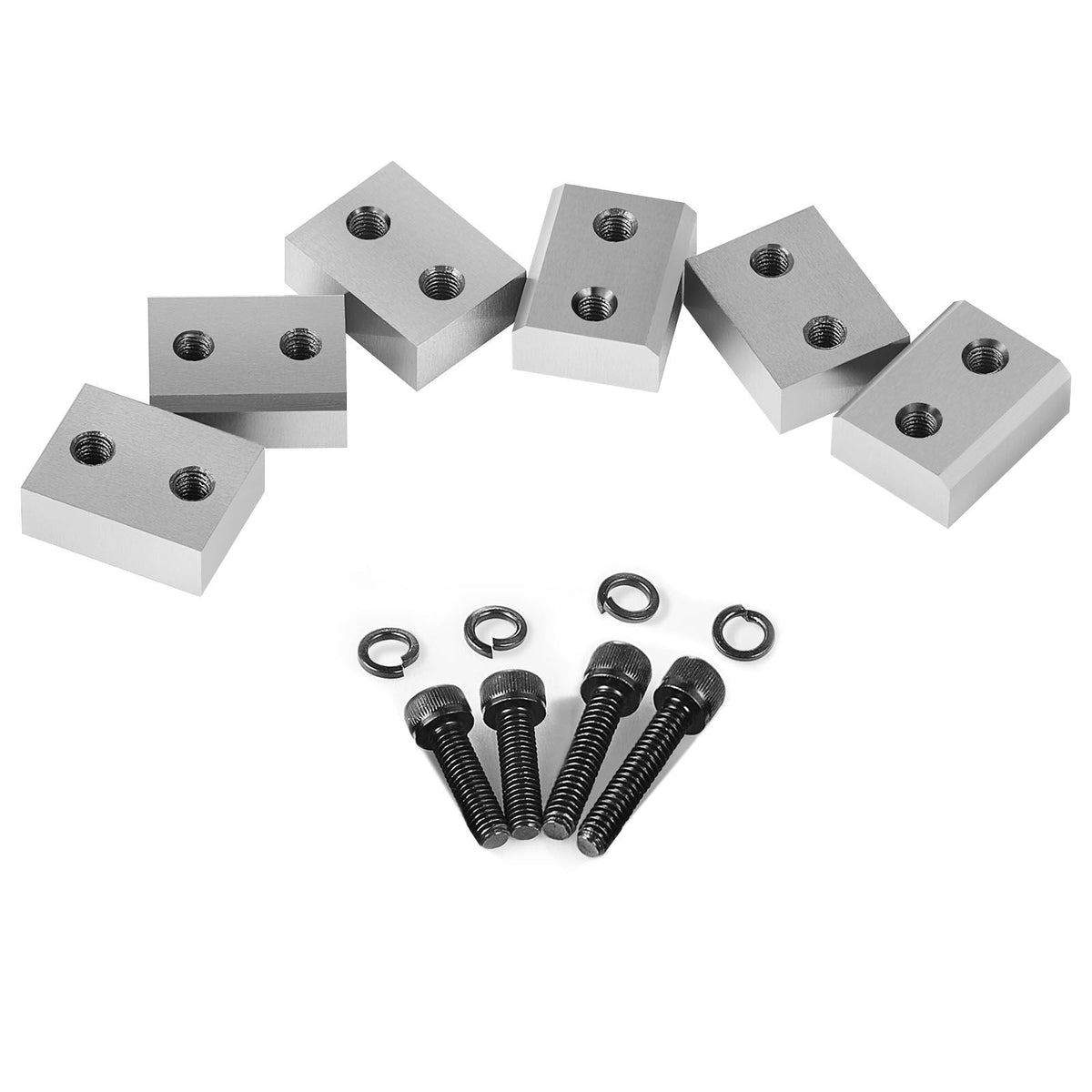 Rebar Cutter Blades, 6 Pcs Replacement Jaw Blades for 1-1/4 Inch 32mm #10 Electric Rebar Cutter, Double-sided, CR12MOV High-Hardness Steel, Fast Efficient with Screws and Spring Washer