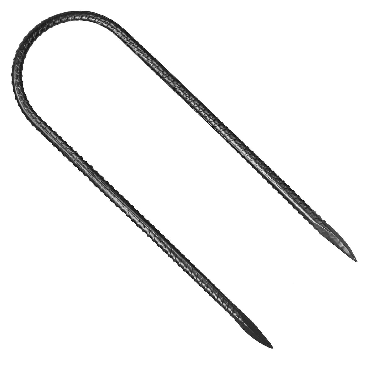 Rebar Stakes, 12-Inch, Heavy-Duty 0.32 in Diameter U Shape, Galvanized Steel Ground Anchors with Chisel Point End & Rust-Resistant Coating, for Gardening Support, Fence, Camping Tents (8-Pack)