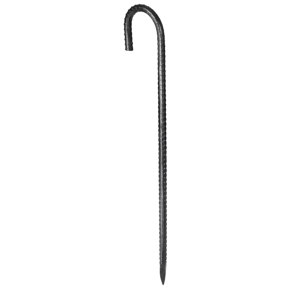 Rebar Stakes, 16-Inch, Heavy-Duty 0.4 in Diameter J Hook, Galvanized Steel Ground Anchors with Chisel Point End & Rust-Resistant Coating, for Gardening Support, Fence, Camping Tents (16-Pack)