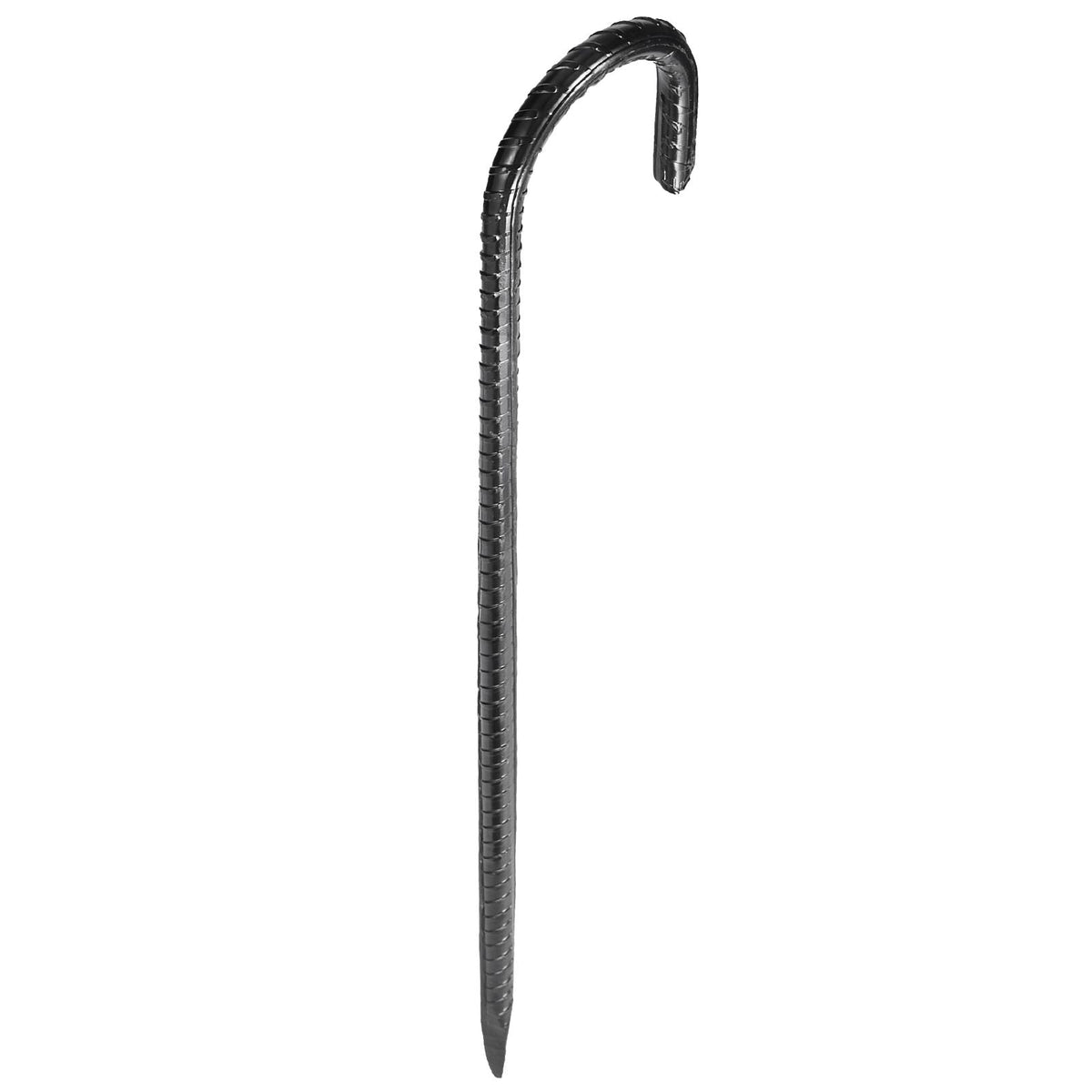 Rebar Stakes, 16-Inch, Heavy-Duty 0.4 in Diameter J Hook, Galvanized Steel Ground Anchors with Chisel Point End & Rust-Resistant Coating, for Gardening Support, Fence, Camping Tents (16-Pack)