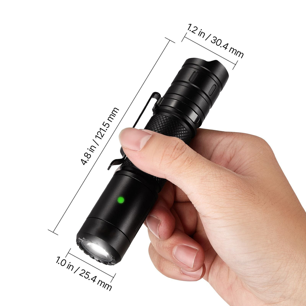 Rechargeable Flashlight, High Lumens LED Flashlight with 6 Lighting Modes, IP66 Waterproof Handheld Flash Light for Home, Hiking, Camping, Emergencies, Lightweight & Portable