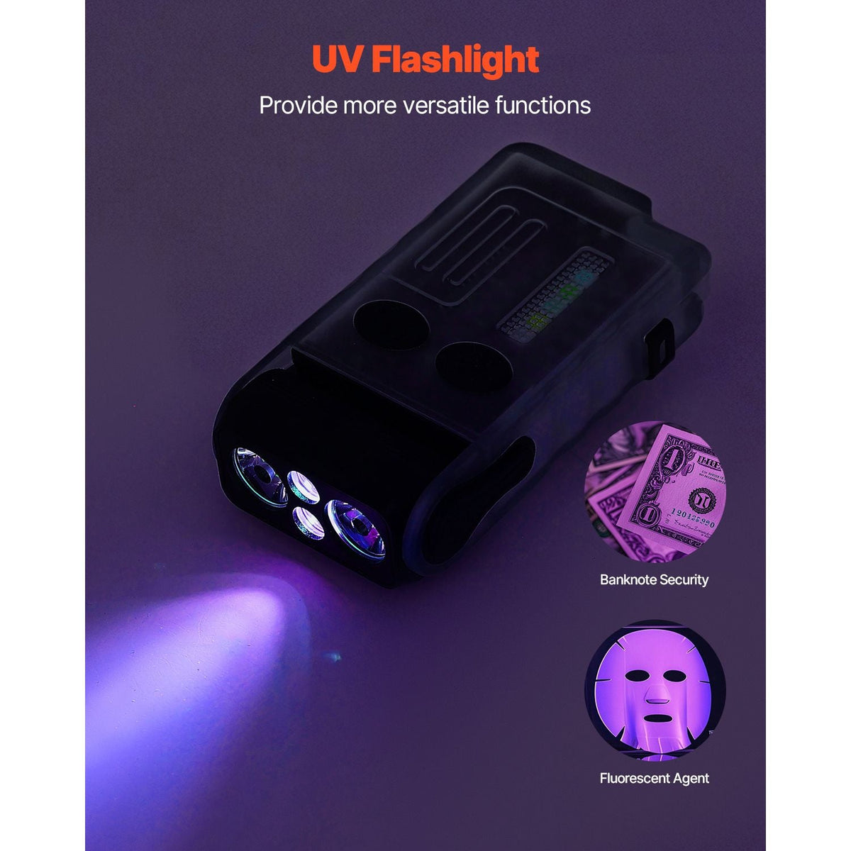 Rechargeable Keychain Flashlight, Mini LED Flashlight with 13 Lighting Modes, Portable Pocket Flashlight with Clip, Magnetic Tail & 180° Rotating Head for Everyday Carry, Camping, Emergencies
