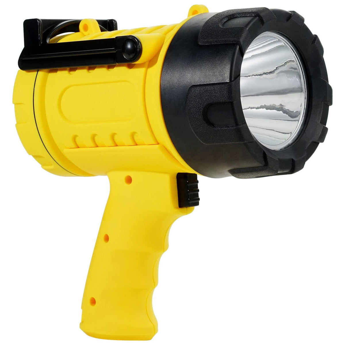 Rechargeable Spotlight Flashlight, 1000,000 Lumens, IP67 Waterproof Handheld LED Spot Light, Super Bright Portable Searchlight with 4 Modes Detachable Lens USB Port, for Hunting Boating Camping