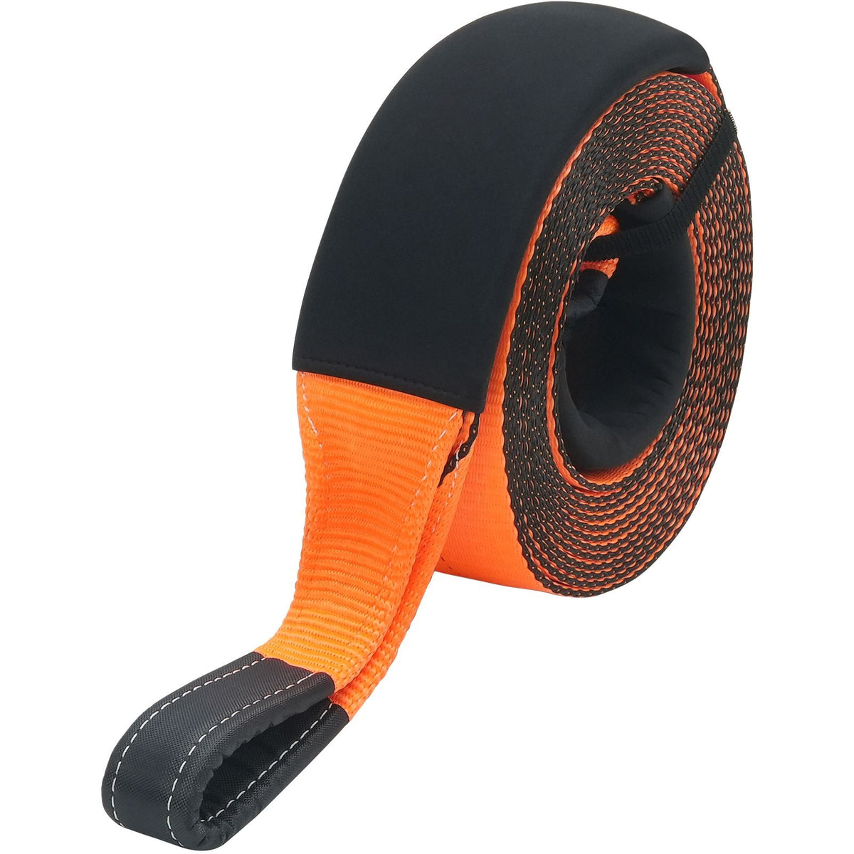 Recovery Tow Strap 4" x 30', 46,500 lbs Break Strength, Triple Reinforced Loop Straps, Tree Saver, Off Road Towing and Recovery, Extreme Weather Resistance, Protective Sleeves & Storage Bag