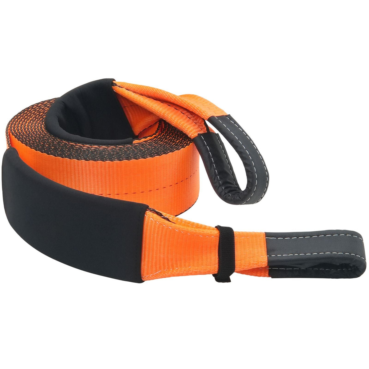 Recovery Tow Strap 4" x 30', 46,500 lbs Break Strength, Triple Reinforced Loop Straps, Tree Saver, Off Road Towing and Recovery, Extreme Weather Resistance, Protective Sleeves & Storage Bag
