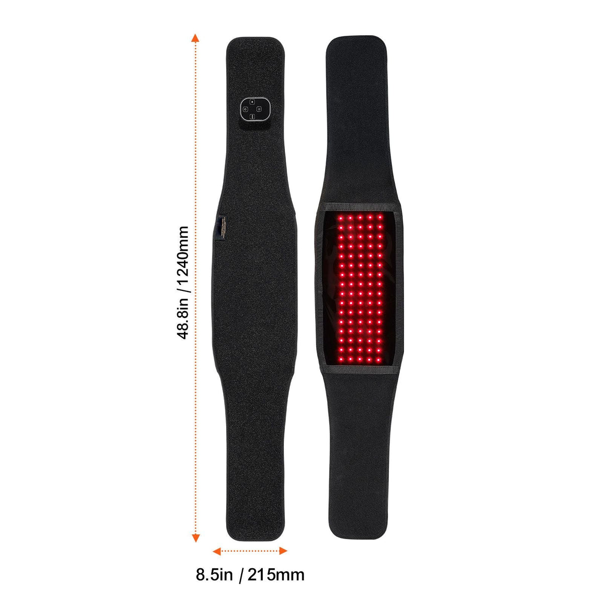 Red Light Therapy Belt for Waist Shoulder, 660nm & 850nm Red Light Therapy Wrap Device with Timer, 80 LED, 3-Level Vibration & 10Hz Pulse, Cordless Light Therapy Pad for Pain Relief, Skin Health