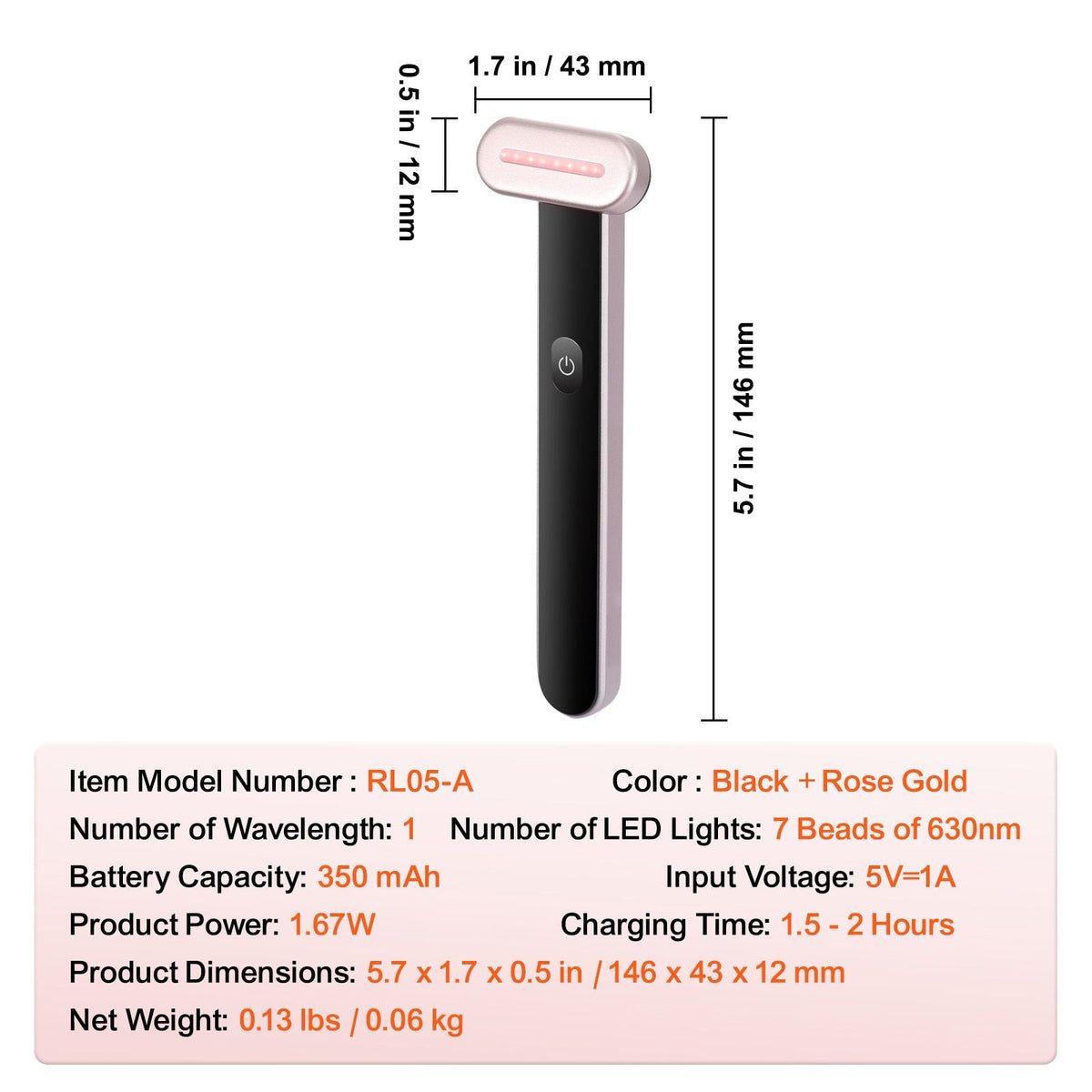 Red Light Therapy Wand for Face and Neck, 3-in-1 LED Facial Wand Red Light Therapy Device with Heating Therapy| Vibrating Facial Massage, Portable LED Beauty Wand