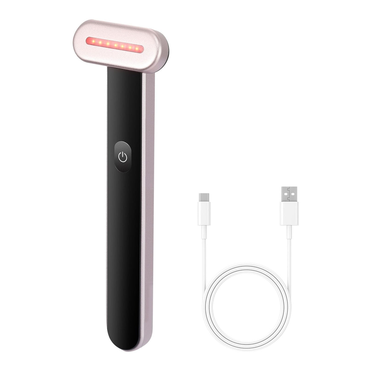 Red Light Therapy Wand for Face and Neck, 3-in-1 LED Facial Wand Red Light Therapy Device with Heating Therapy| Vibrating Facial Massage, Portable LED Beauty Wand