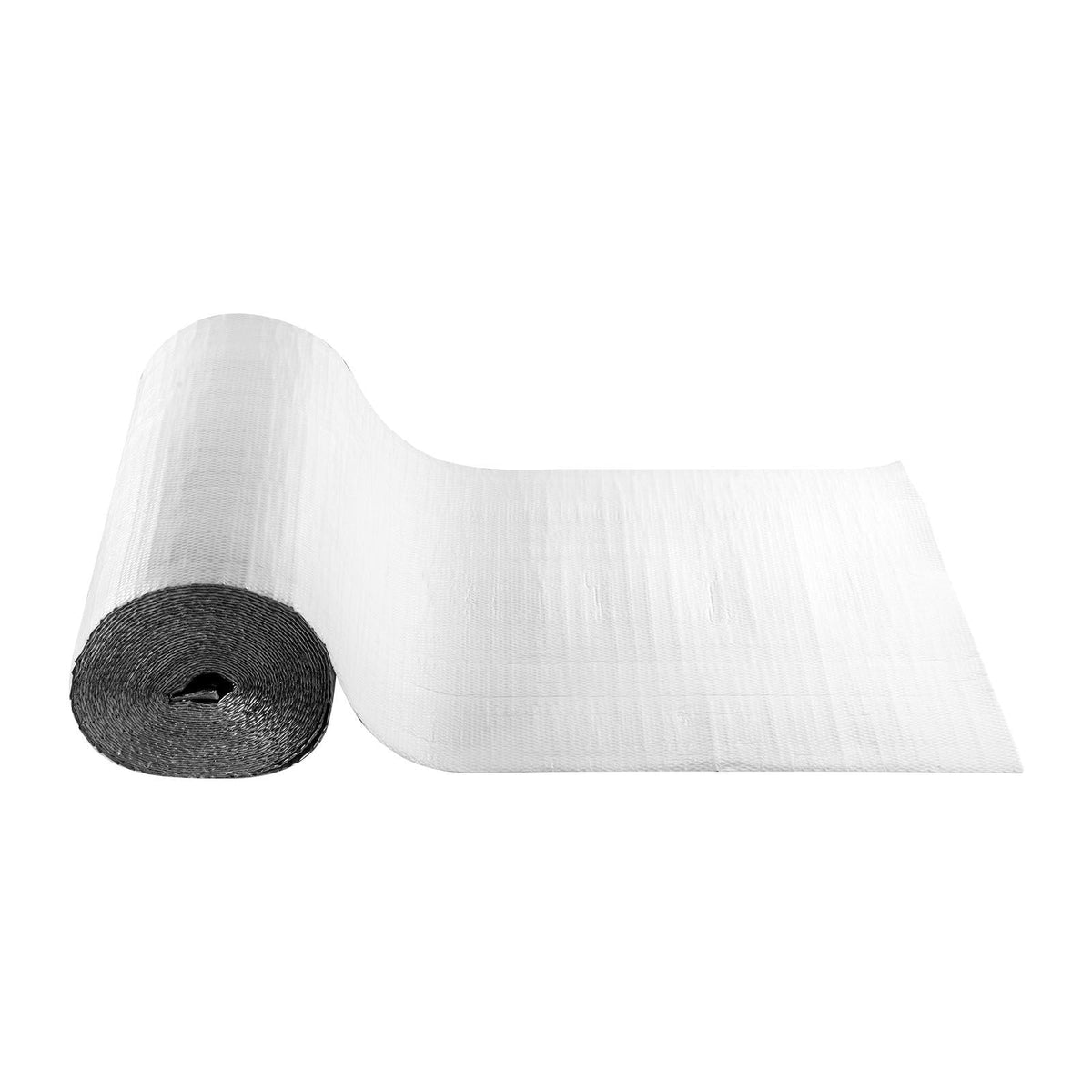 Reflective Insulation Roll, Double-Layer Air Bubble Radiant Barrier, 6mm 48 in x 100 ft, Aluminum Foil White PE Film Heat Reflective Shield, Thermal Insulation Roll for Garage Window RV Roofs
