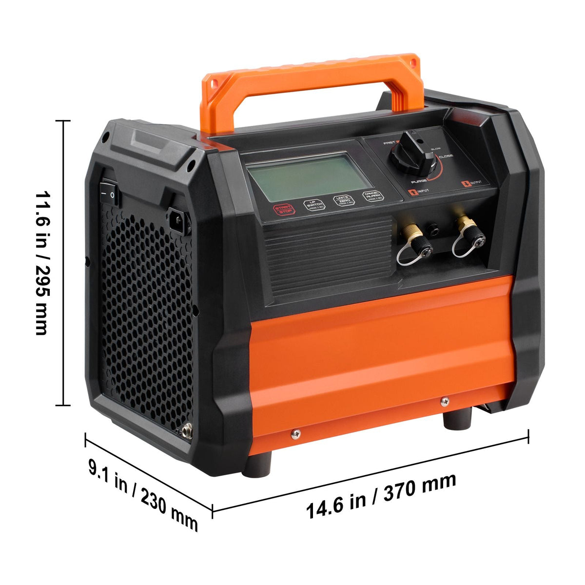 Refrigerant Recovery Machine, 1 HP Dual Cylinder Portable AC Recovery Machine with 3000rpm Brushless Motor, Freon Refrigerant Recycling Tool for Automotive, Air Condition, Household HVAC