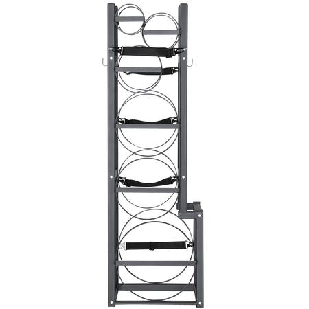 Refrigerant Tank Rack, with 1 x 50lb, 2 x 30lb and Other 3 Small Bottle Tanks, Cylinder Tank Rack 15.55x12.99x49.8 in, Refrigerant Cylinder Rack and Holders for Freon, Gases, Oxygen, Nitrogen