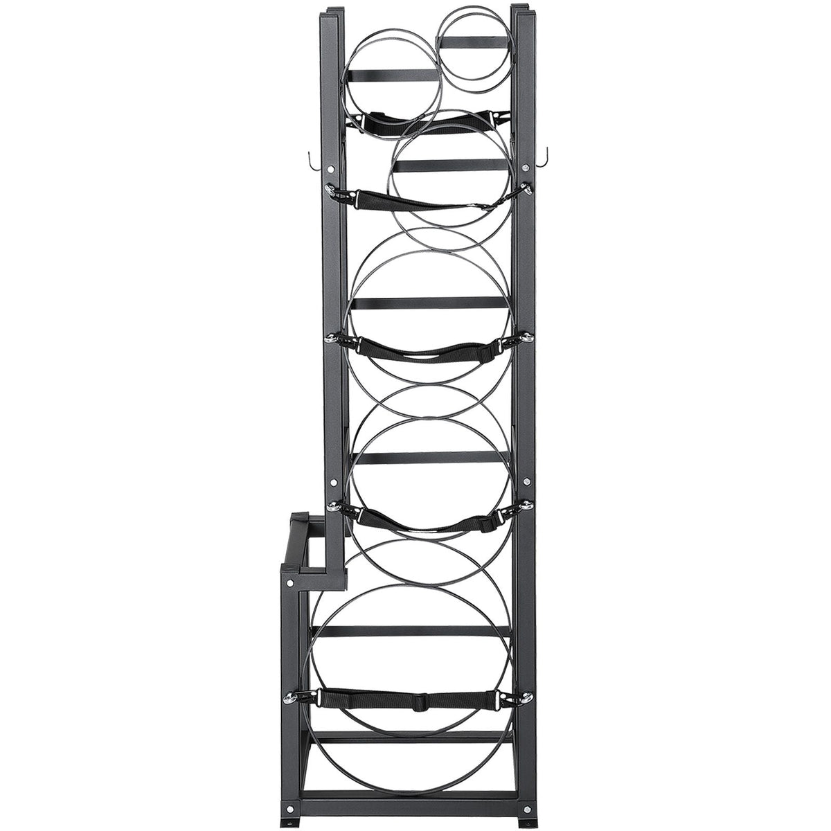Refrigerant Tank Rack, with 1 x 50lb, 2 x 30lb and Other 3 Small Bottle Tanks, Cylinder Tank Rack 15.55x12.99x49.8 in, Refrigerant Cylinder Rack and Holders for Freon, Gases, Oxygen, Nitrogen