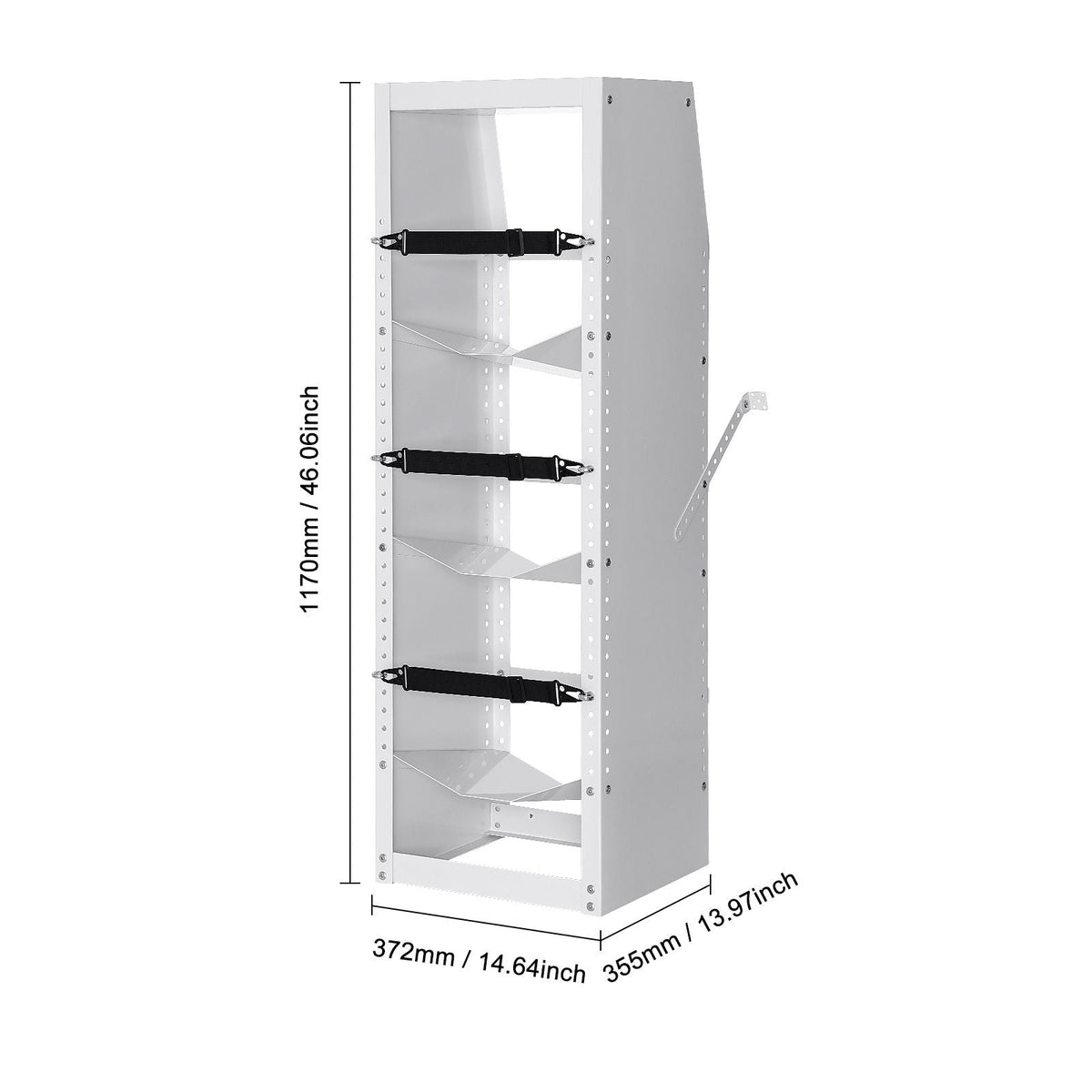 Refrigerant Tank Rack, with 3 x 30-50lb Bottle Tanks, Cylinder Tank Rack 14.64x13.97x46.06 in, Refrigerant Cylinder Rack Gas Cylinder Racks and Holders for Freon, Gases, Oxygen, Nitrogen