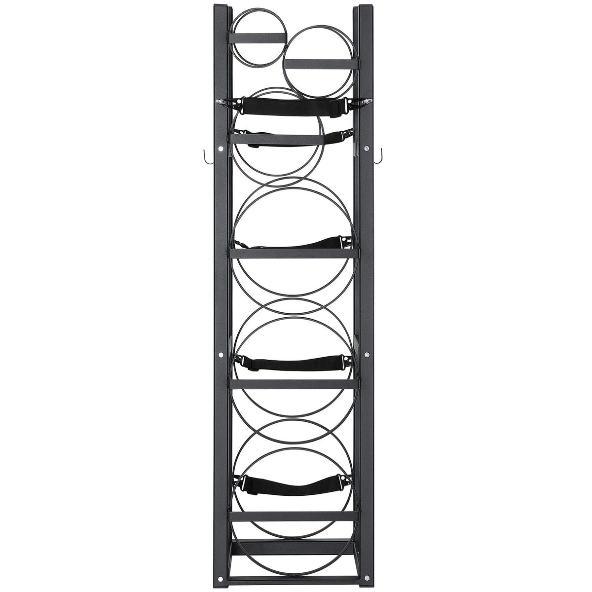 Refrigerant Tank Rack, with 3 x 30lbs and Other 3 Small Bottle Tanks, Cylinder Tank Rack 12.79x12.99x47.12 in, Refrigerant Cylinder Rack and Holders for Freon, Gases, Oxygen, Nitrogen