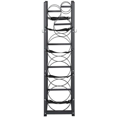 Refrigerant Tank Rack, with 3 x 30lbs and Other 3 Small Bottle Tanks, Cylinder Tank Rack 12.79x12.99x47.12 in, Refrigerant Cylinder Rack and Holders for Freon, Gases, Oxygen, Nitrogen