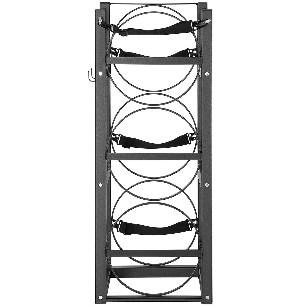 Refrigerant Tank Rack, with 3 x 30lbs Bottle Tanks, Cylinder Tank Rack 12.79x12.99x33.07 in, Refrigerant Cylinder Rack Gas Cylinder Racks and Holders for Freon, Gases, Oxygen, Nitrogen