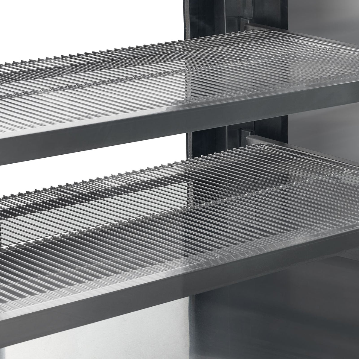 Refrigerated Display Case, 18 Cu.Ft./505L Large Pastry Display Case, 2-Tier Commercial Display Refrigerator with LED Lighting, Downdraft Cooling, Movable with Casters, for Bakery