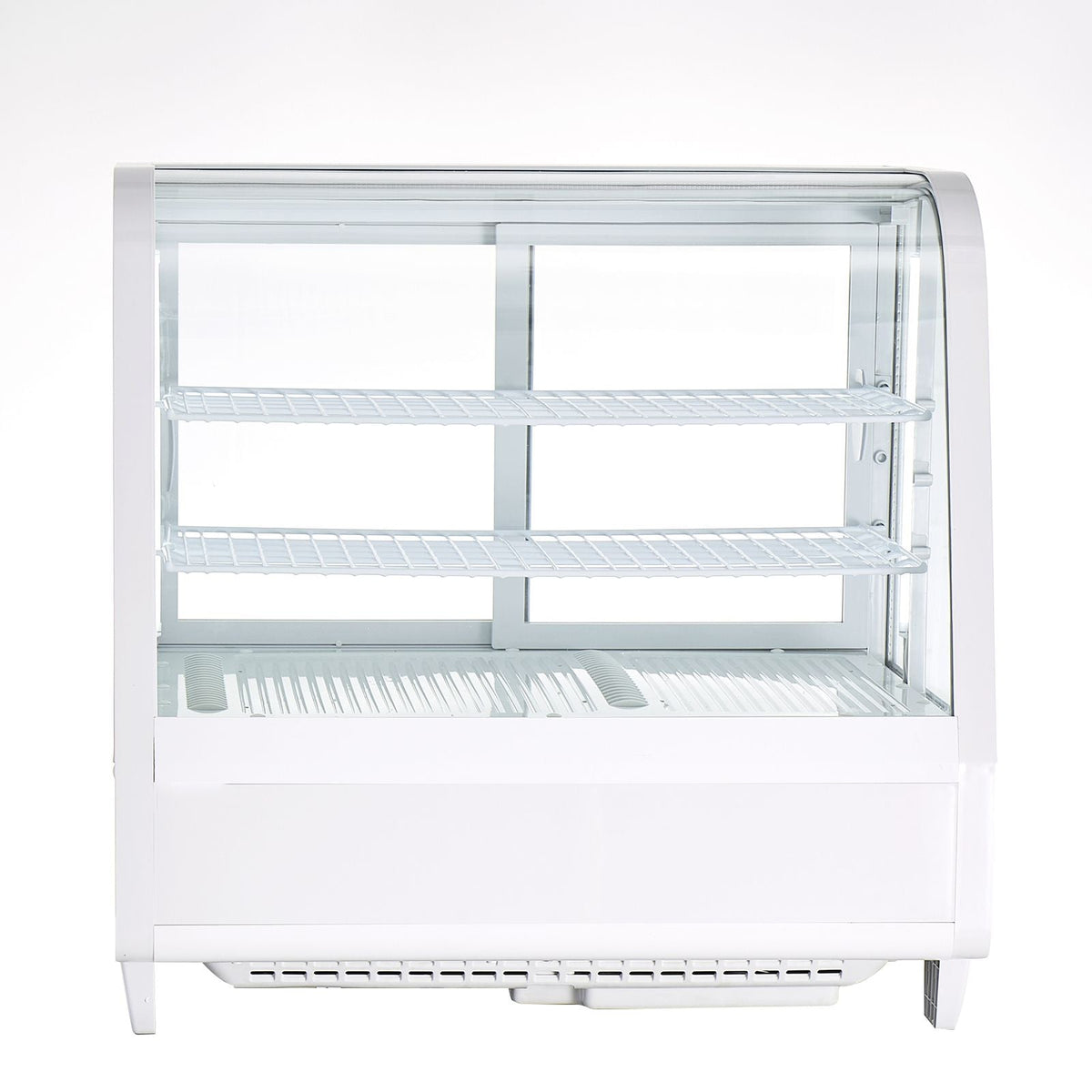 Refrigerated Display Case, 3.5 Cu.Ft./100L Countertop Pastry Display Case, 2-Tier Commercial Cake Refrigerator with LED Lighting, TURBO Cooling, Frost-Free Air-Cooling, for Bakery, Dessert Shop