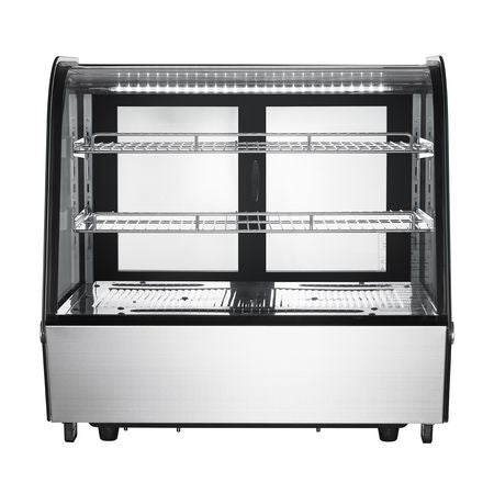 Refrigerated Display Case, 4.2 Cu.Ft./115L Countertop Pastry Display Case, 2-Tier Commercial Display Refrigerator with LED Lighting, TURBO Cooling, Frost-Free Air-Cooling, for Bakery