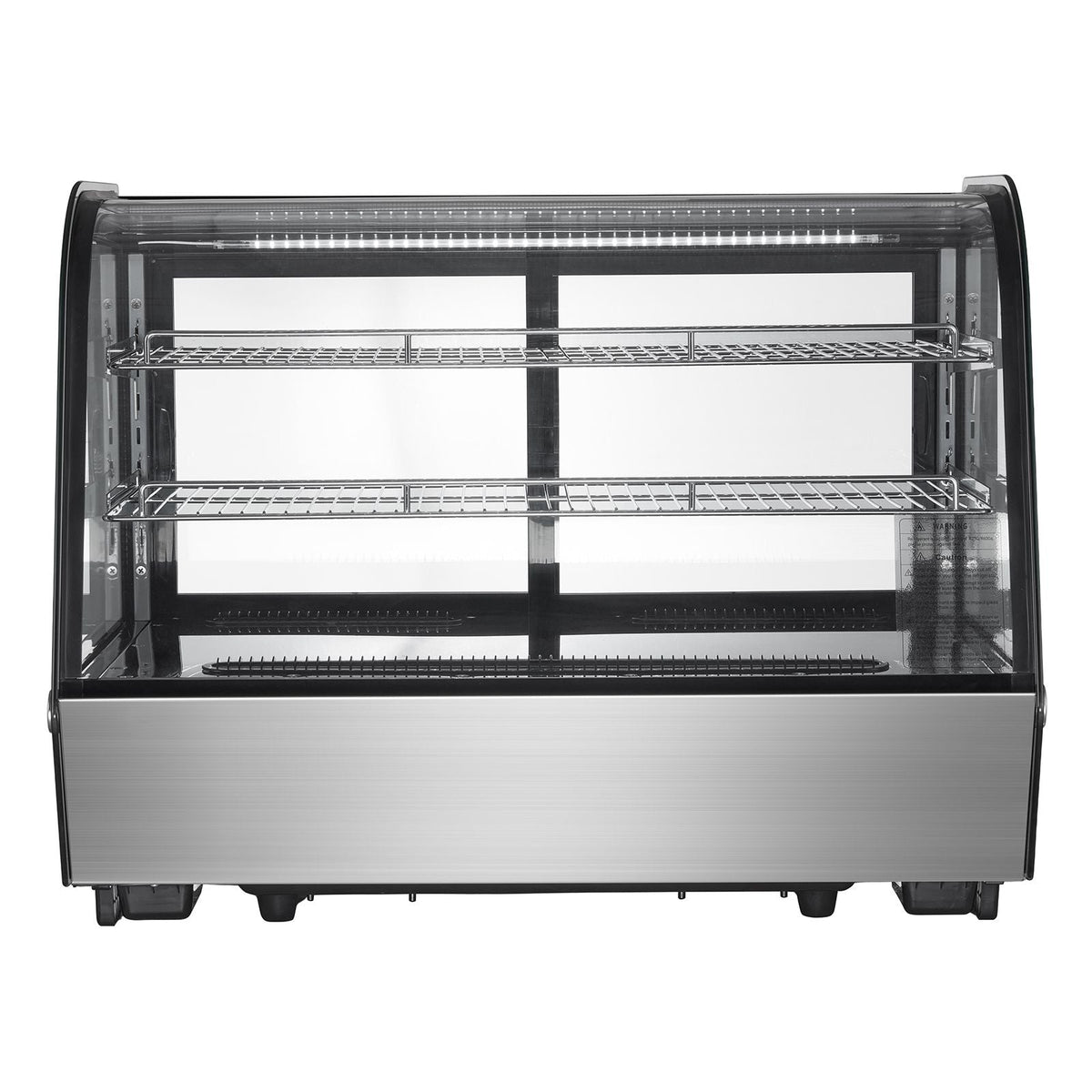 Refrigerated Display Case, 5 Cu.Ft./146L Countertop Pastry Display Case, 2-Tier Commercial Display Refrigerator with LED Lighting, TURBO Cooling, Frost-Free Air-Cooling, for Bakery