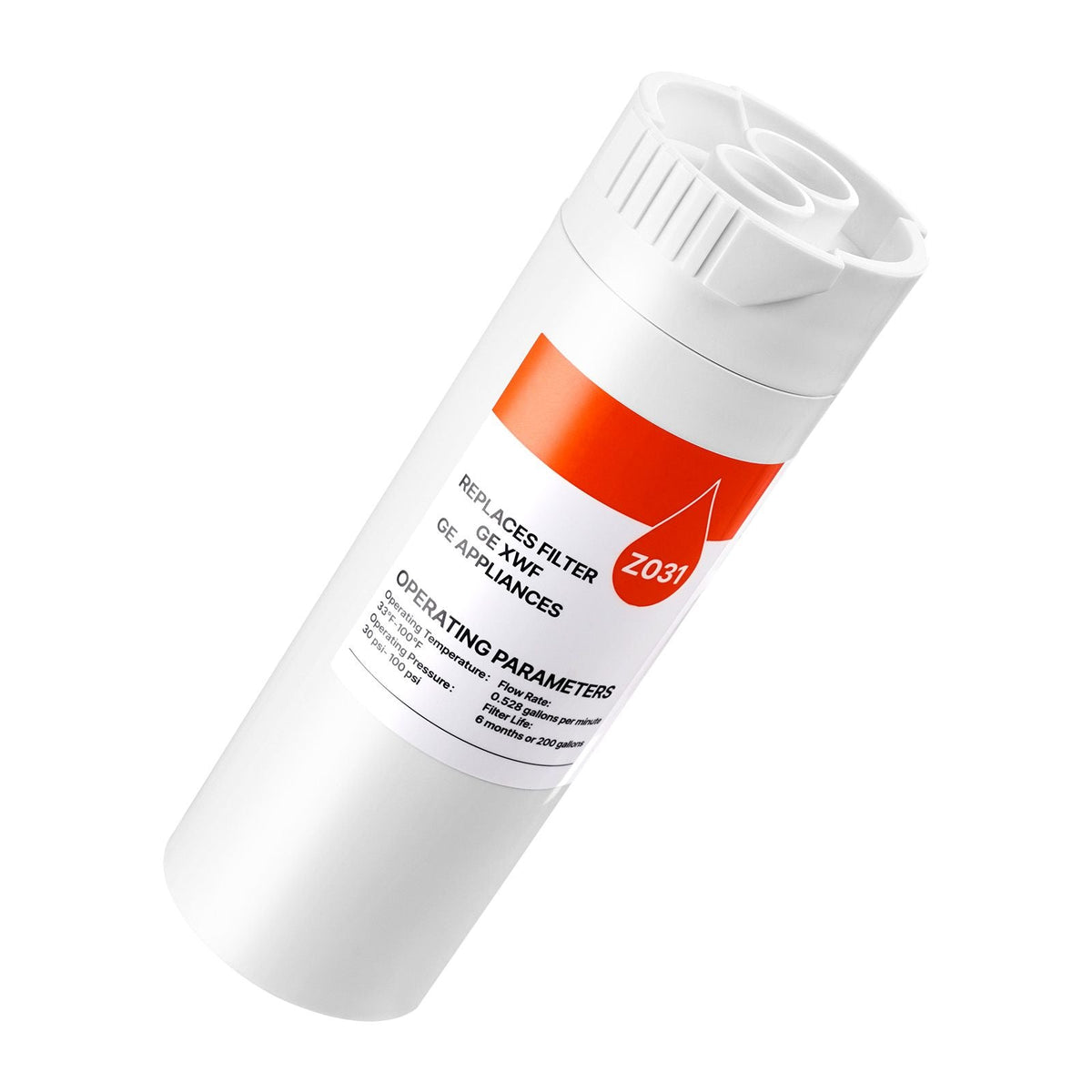 Refrigerator Water Filter Replacement, Carbon Block Filtration for Clear Drinking Water, Certified to Reduce Chlorine, Taste & Odor, Lead, Sediments, 70+ Contaminants, White, 1 Pack